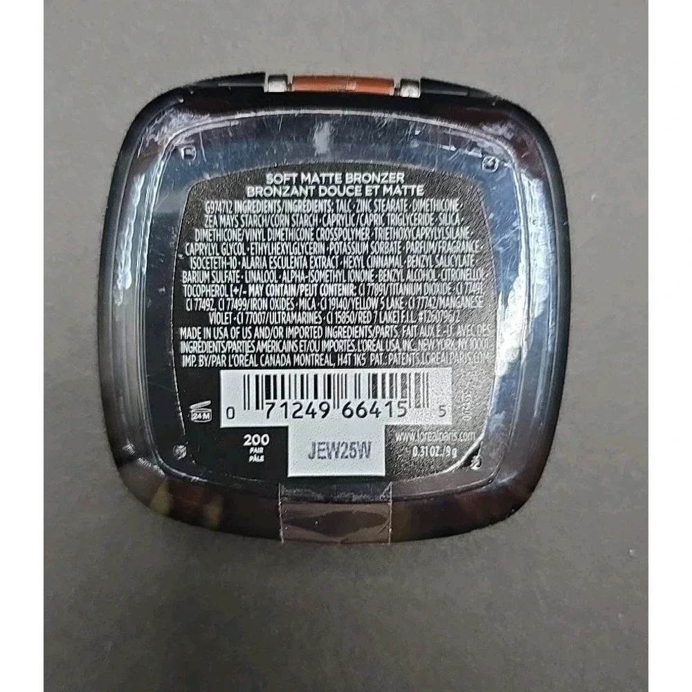 NEW L'Oreal Paris Infallible 24H Fresh Wear Bronzer 200 Fair Waterproof TALC